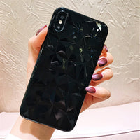 Diamond Texture Case For iPhone 6 6s 7 8 Plus X XR XS Max Soft Phone Cover