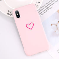 Phone Case For iPhone 6 6s 7 8 Plus X XR XS Max Cartoon Lovely Candy Colors