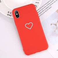Phone Case For iPhone 6 6s 7 8 Plus X XR XS Max Cartoon Lovely Candy Colors