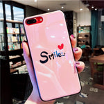 Blue Ray Phone Case For iPhone 6 6s 7 8 Plus X XR XS Max Cute Cartoon Love Heart Letter Smile Soft TPU
