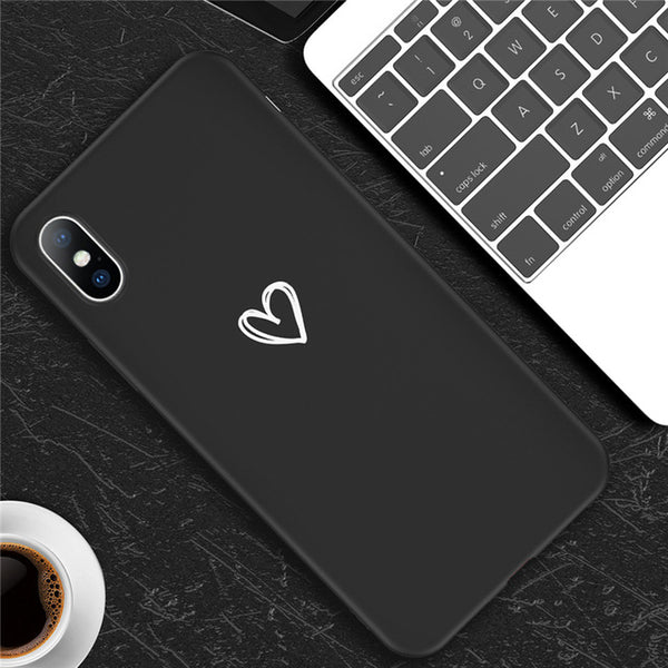iPhone 6 6s 7 8 Plus X XR XS Max 5 5s SE Abstract Art Love Heart Soft TPU Silicone