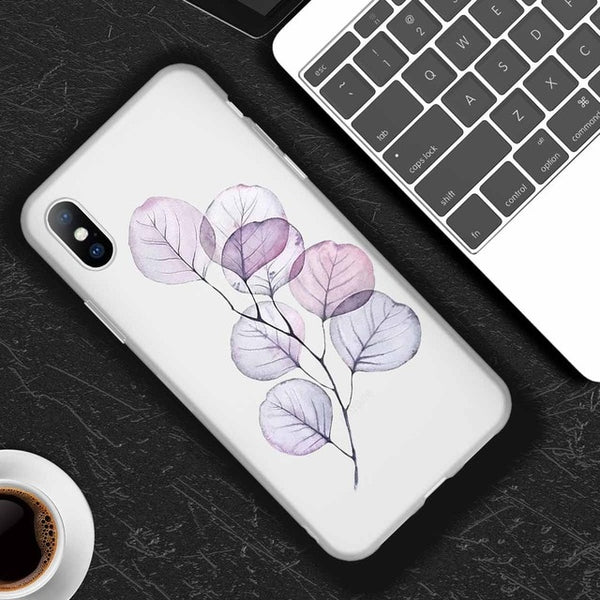 Phone Case For iPhone 6 6s 7 8 Plus X XR XS Max 5 5s SE Fashion Beautiful Flower Matte Soft TPU